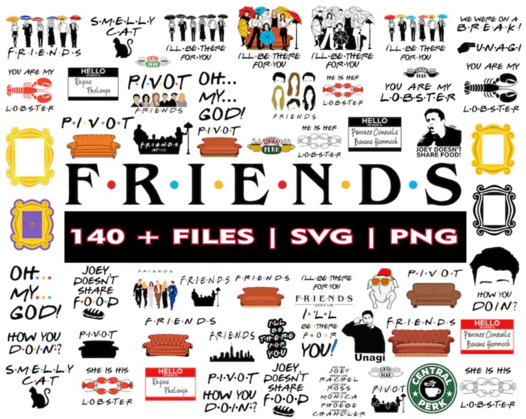 Friends TV show SVG bundle